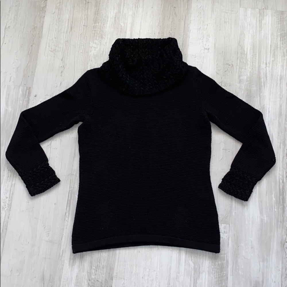 Dana Buchman Black Turtleneck Sweater